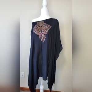 NWOT Women swim cover one size, black